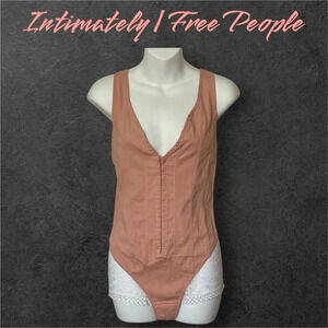 Intimately | Free People | Peach Corset Style Bodysuit